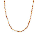 Citrin, Bernstein Halskette ca. 45 cm 316L Edelstahl ca. 40.01 ct