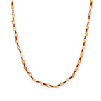 Citrin, Bernstein Halskette ca. 45 cm 316L Edelstahl ca. 40.01 ct