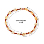 Citrin, Bernstein Armband 18 cm ca. 20,01 ct.