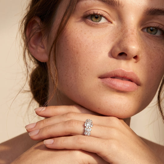 LUXURIANT DIAMOND - Lab Grown Diamant SI Ring 925 Silber 750 Gelbgold vermeil (Größe 21.00) ca. 1.00 ct