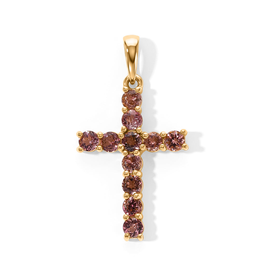 D'Joy AA Blush Turmalin Anhänger 925 Silber 750 Gelbgold vermeil ca. 1,27 ct.