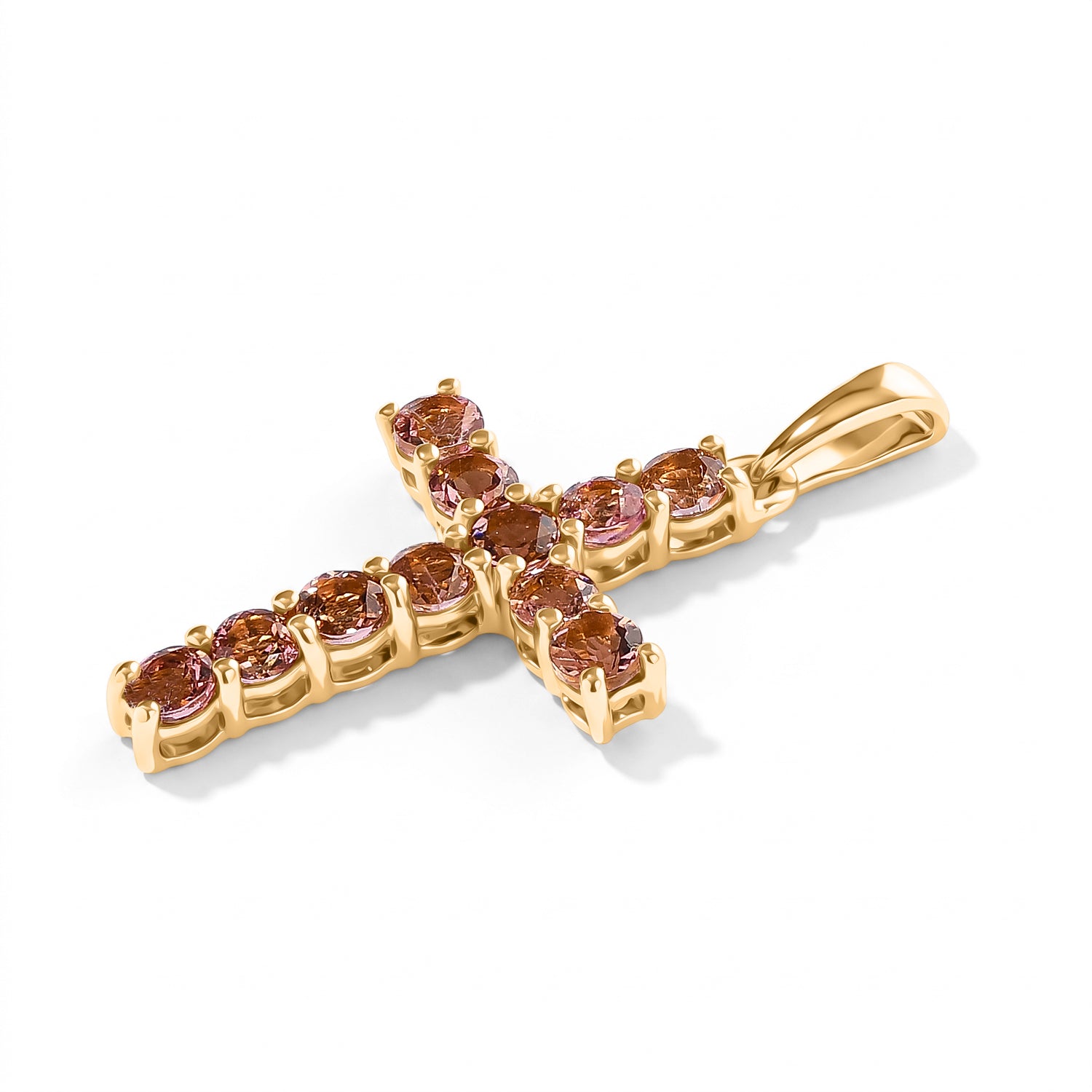 D'Joy AA Blush Turmalin Anhänger 925 Silber 750 Gelbgold vermeil ca. 1,27 ct.