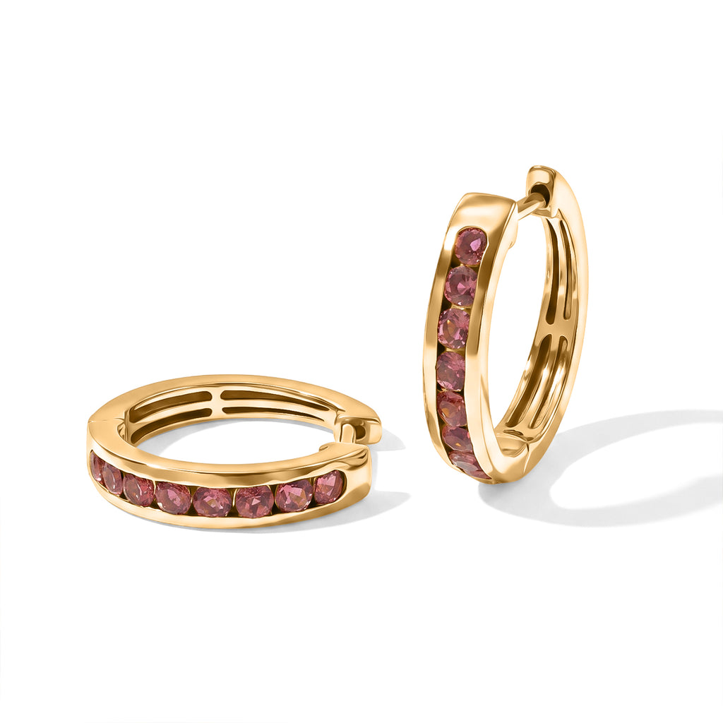 D'Joy AA Blush Turmalin Ohrringe 925 Silber 750 Gelbgold vermeil ca. 1,18 ct.