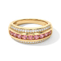 EVER TRUE Blush Turmalin, Weißer Zirkon Ring Reine Bronze (Größe 18.00) ca. 1,00 ct