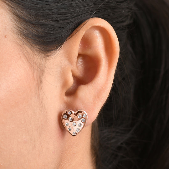 LUXURIANT DIAMOND - Lab Grown Diamant SI-GH Ohrringe 925 Silber Rhodiniert ca. 0,35 ct.