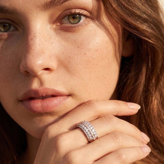 LUXURIANT DIAMOND - Lab Grown Diamant SI-GH Ring 925 Silber Rhodiniert (Größe 22.00) ca. 1.00 ct