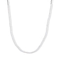 Weiße Süßwasser Perle (4-5 mm) Halskette ca. 45 cm 316L Edelstahl