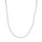 Weiße Süßwasser Perle (4-5 mm) Halskette ca. 45 cm 316L Edelstahl