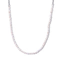 Weiße Süßwasser Perle (4-6 mm) Halskette ca. 45 cm 316L Edelstahl