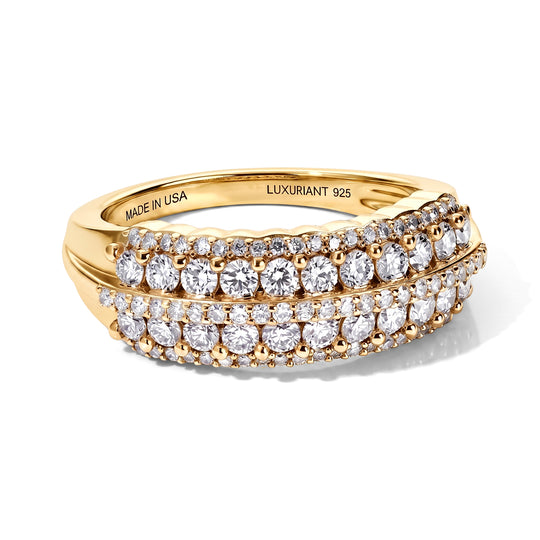 LUXURIANT DIAMOND - Lab Grown Diamant SI-GH Ring 925 Silber Rhodiniert (Größe 22.00) ca. 1.00 ct