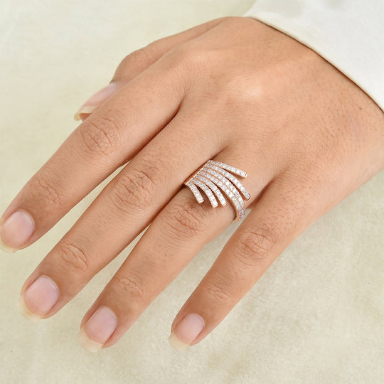 LUXURIANT DIAMOND - Lab Grown Diamant SI-GH Ring 925 Silber Rhodiniert (Größe 20.00) (7-12 Werktage Lieferzeit) ca. 1,00 ct