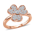 LUXURIANT DIAMOND - Lab Grown Diamant SI-GH Ring 925 Silber 750 Roségold vermeil (Größe 16.00) ca. 0.50 ct