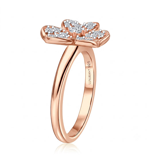 LUXURIANT DIAMOND - Lab Grown Diamant SI-GH Ring 925 Silber 750 Roségold vermeil (Größe 17.00) ca. 0.50 ct