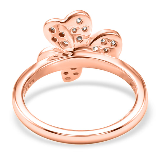 LUXURIANT DIAMOND - Lab Grown Diamant SI-GH Ring 925 Silber 750 Roségold vermeil (Größe 17.00) ca. 0.50 ct