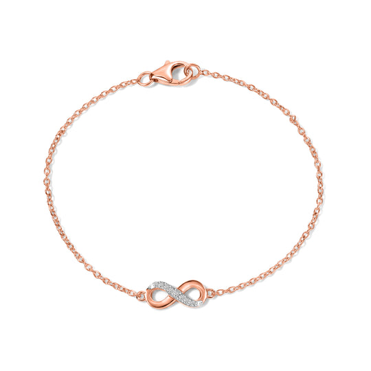 LUXURIANT DIAMOND - Lab Grown Diamant SI-GH Armband ca. 19 cm 925 Silber 750 Gelbgold Vermeil