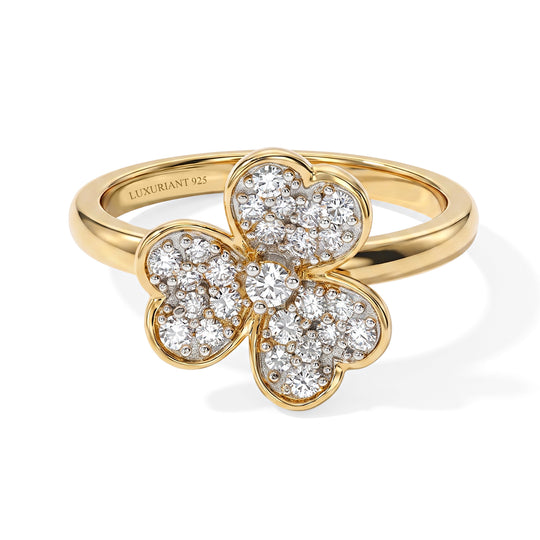 LUXURIANT DIAMOND - Lab Grown Diamant SI-GH Ring 925 Silber 750 Roségold vermeil (Größe 17.00) ca. 0.50 ct