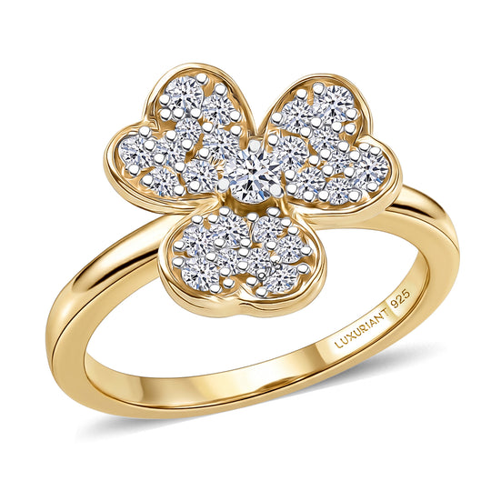 LUXURIANT DIAMOND - Lab Grown Diamant SI-GH Ring 925 Silber 750 Roségold vermeil (Größe 17.00) ca. 0.50 ct
