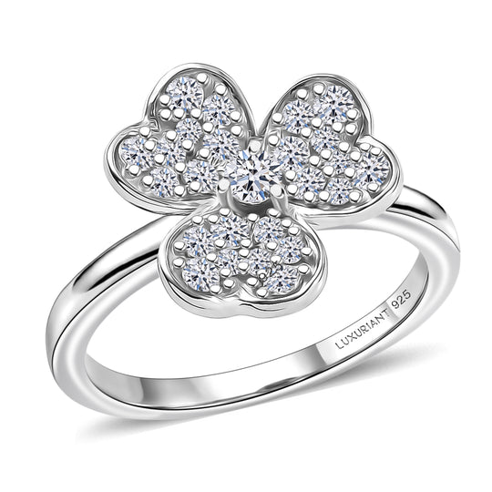 LUXURIANT DIAMOND - Lab Grown Diamant SI-GH Ring 925 Silber 750 Roségold vermeil (Größe 17.00) ca. 0.50 ct