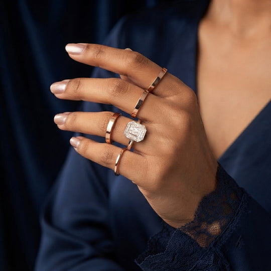 LUXURIANT DIAMOND - Lab Grown Diamant SI-GH Ring 925 Silber Rhodiniert (Größe 22.00) (7-12 Werktage Lieferzeit) ca. 0,50 ct