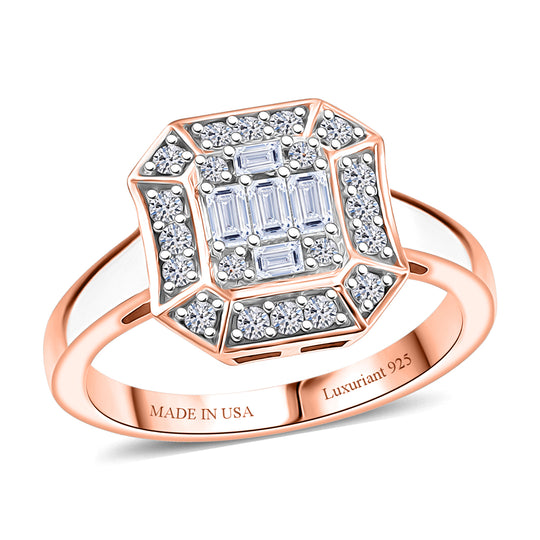 LUXURIANT DIAMOND - Lab Grown Diamant SI-GH Ring 925 Silber Rhodiniert (Größe 22.00) (7-12 Werktage Lieferzeit) ca. 0,50 ct