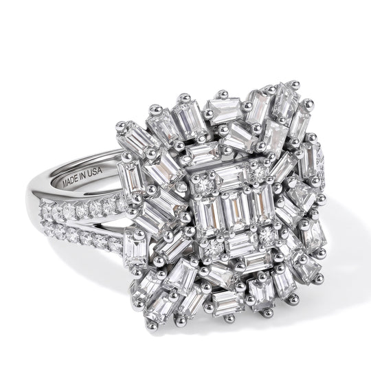 LUXURIANT DIAMOND - Lab Grown Diamant SI-GH Ring 925 Silber 750 Gelbgold vermeil (Größe 22.00) (7-12 Werktage Lieferzeit) ca. 1,50 ct