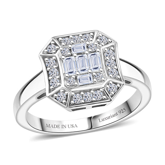 LUXURIANT DIAMOND - Lab Grown Diamant SI-GH Ring 925 Silber Rhodiniert (Größe 22.00) (7-12 Werktage Lieferzeit) ca. 0,50 ct