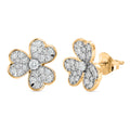LUXURIANT DIAMOND - Lab Grown Diamant SI-GH Ohrringe 925 Silber 750 Roségold vermeil ca. 0,75 ct.