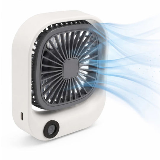 SILVERGEAR Tragbarer Mini-Tischventilator mit kompaktem Design, Schwarz