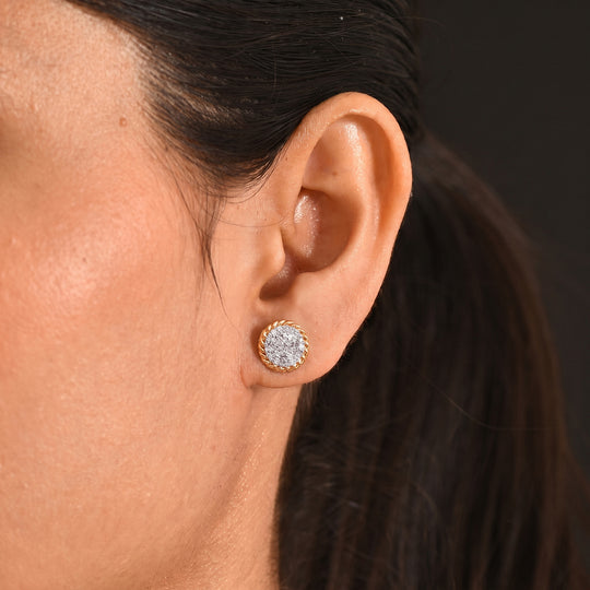 LUXURIANT DIAMOND - Lab Grown Diamant SI-GH Ohrringe 925 Silber Rhodiniert ca. 0.50 ct