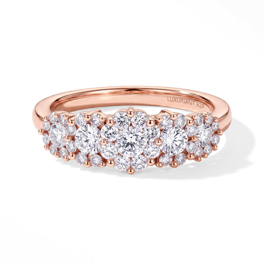 LUXURIANT DIAMOND - Lab Grown Diamant SI Ring 925 Silber 750 Gelbgold vermeil (Größe 21.00) ca. 1.00 ct