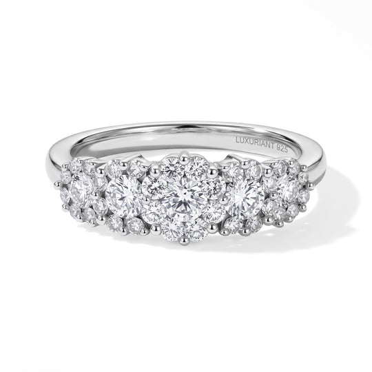 LUXURIANT DIAMOND - Lab Grown Diamant SI Ring 925 Silber 750 Gelbgold vermeil (Größe 21.00) ca. 1.00 ct