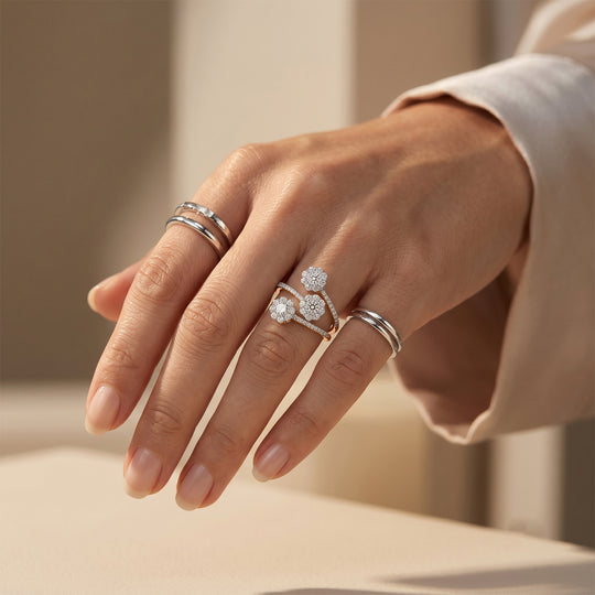 LUXURIANT DIAMOND - Lab Grown Diamant SI-GH Ring 925 Silber Rhodiniert (Größe 22.00) ca.1,00 ct