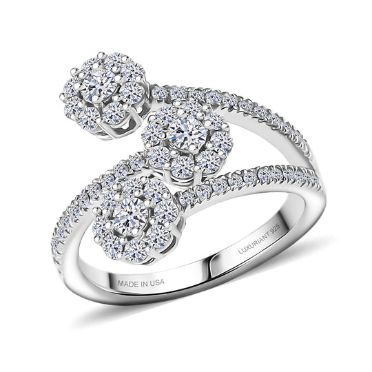 LUXURIANT DIAMOND - Lab Grown Diamant SI-GH Ring 925 Silber Rhodiniert (Größe 22.00) ca.1,00 ct