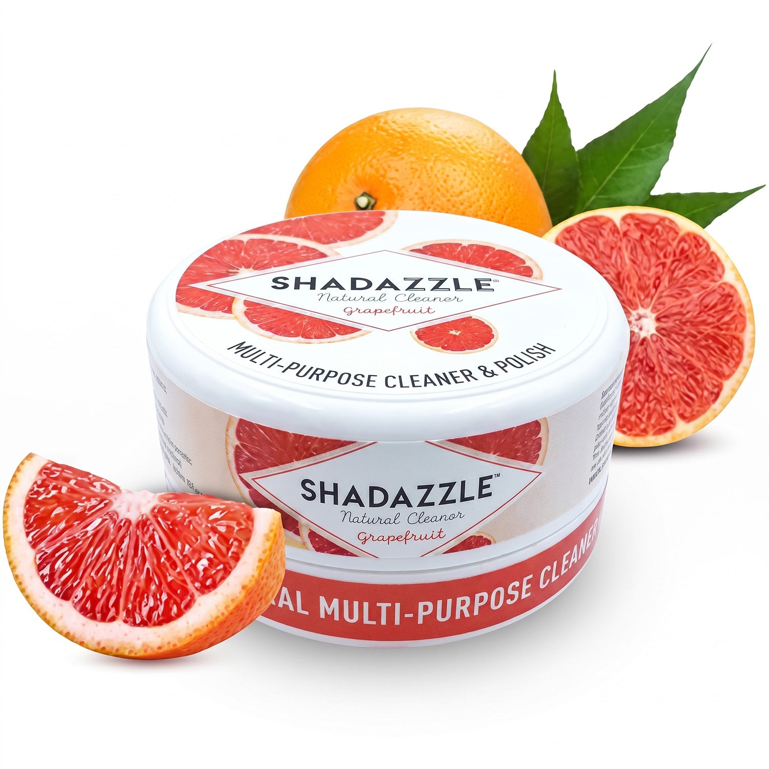 SHADAZZLE natürlicher Allzweckreiniger und Politur, umweltfreundlicher Mehrzweckreiniger, ECOCERT zertifiziert, 300 g, White Grape Fruit