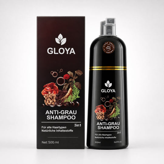 Gloya Anti-Grau Haarfärbe-Shampoo, Naturschwarz