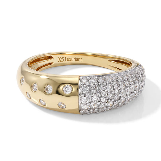 LUXURIANT DIAMOND - Lab Grown Diamant SI-GH Ring 925 Silber Rhodiniert (Größe 21.00) ca. 0,49 ct