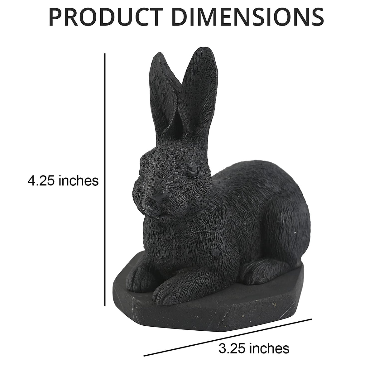 Rabbit Shungite Figurine 3.25x4.25 (7-8 Werktage Lieferzeit)