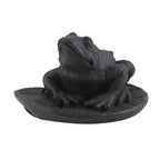 Frog on a Leaf Shungite Figurine 1.5x1.75 Approx. 335.00ctw (7-8 Werktage Lieferzeit)