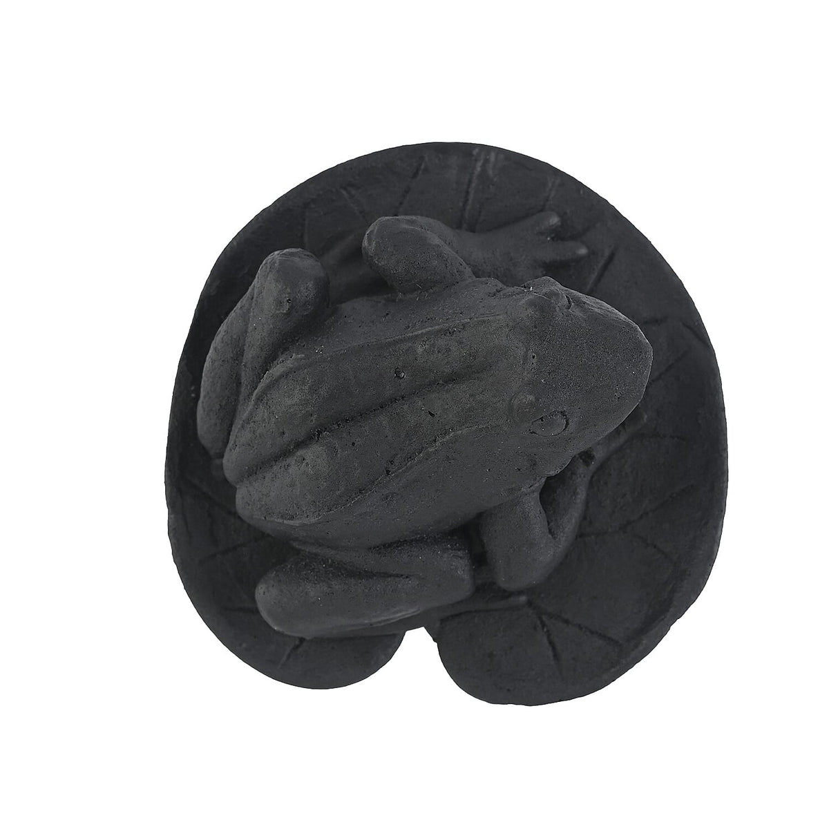 Frog on a Leaf Shungite Figurine 1.5x1.75 Approx. 335.00ctw (7-8 Werktage Lieferzeit)