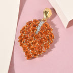 Salamanca Feueropal Anhänger 925 Silber vergoldet ca. 3,78 ct