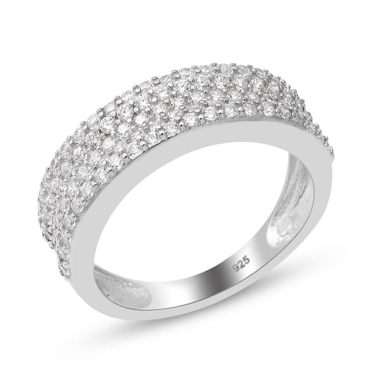 Lustro Stella - weißer Zirkonia Ring, 925 Silber rhodiniert (Größe 20.00) ca. 0.93 ct