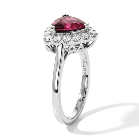 D'Joy AA Farbwechsel Granat, Moissanit Ring 925 Silber Rhodiniert (Größe 17.00)   (10-16 Werktage Lieferzeit) ca. 3,00 ct