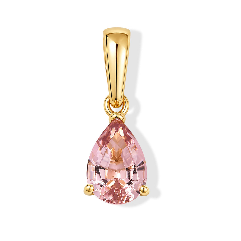 D'Joy AA Blush Turmalin Anhänger 925 Silber 750 Gelbgold vermeil ca. 0,81 ct.