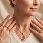 D'Joy AA Blush Turmalin, Weißer Zirkon Anhänger 925 Silber 750 Vergoldet ca. 0,60 ct.