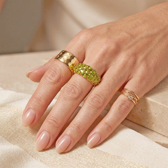 EVER TRUE Peridot Arizona Ring Reine Bronze (Größe 21.00) ca. 3,35 ct