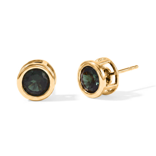 D'Joy Alexandrit Quarz Triplette Ohrringe 925 Silber Gold ca. 3,19 ct.