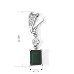 D'Joy Alexandrit Quarz Triplette, Weißer Zirkon Ohrringe 925 Silber Platiniert ca. 4,03 ct.