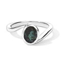 D'Joy Alexandrit Quarz Triplette Ring 925 Silber Platiniert (Größe 17.00) ca. 1,47 ct