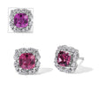 D'Joy AA Farbwechsel Granat, Moissanit Ohrringe 925 Silber Rhodiniert ca. 2,32 ct.