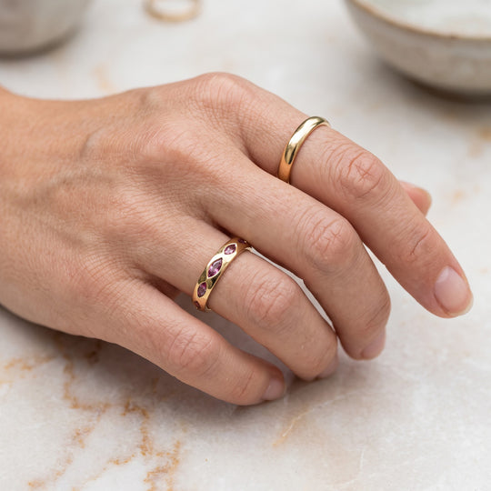D'Joy AA Blush Turmalin Ring 925 Silber 750 Gelbgold vermeil (Größe 21.00) ca. 0,73 ct